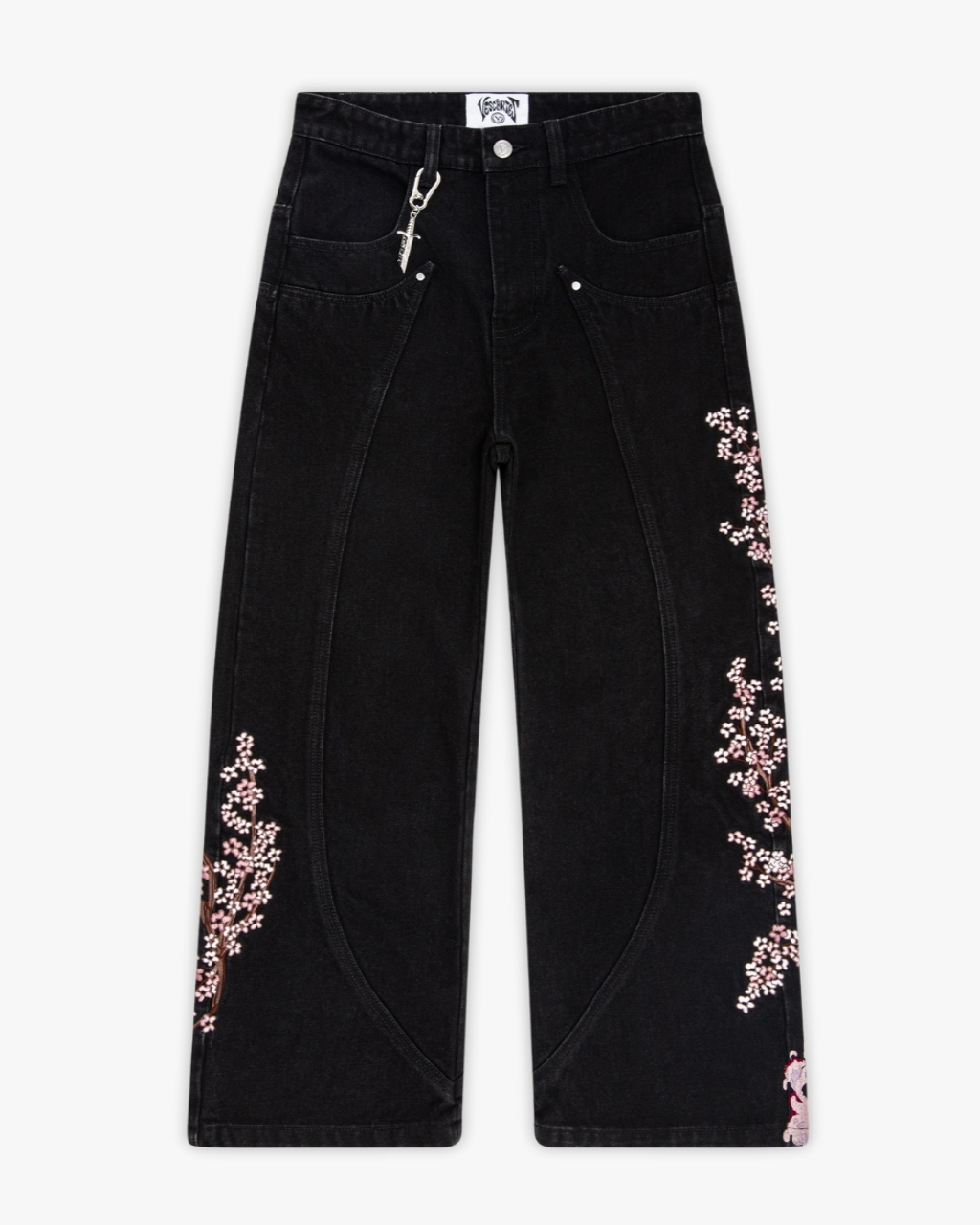Blossom Black Denim