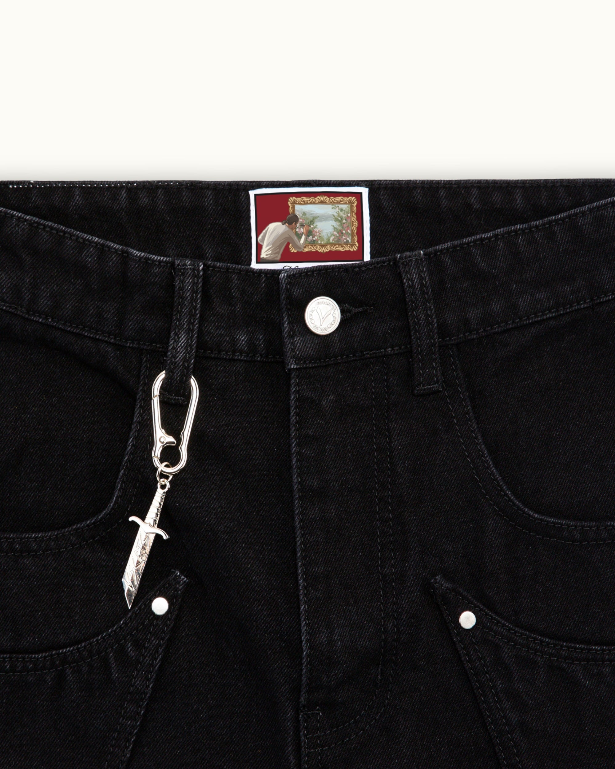 Blossom Black Denim